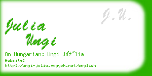 julia ungi business card